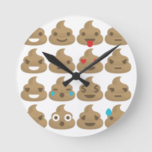 poop emojis rund klocka