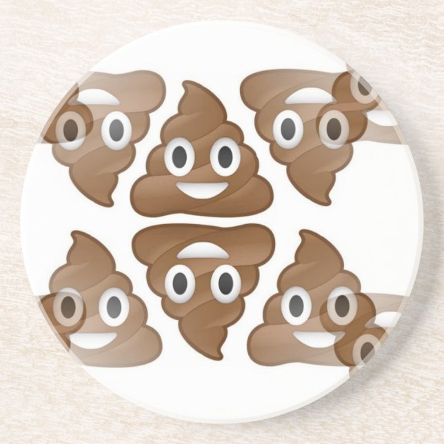 poop emojis underlägg sandsten (Framsidan)