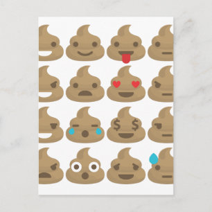 poop emojis vykort