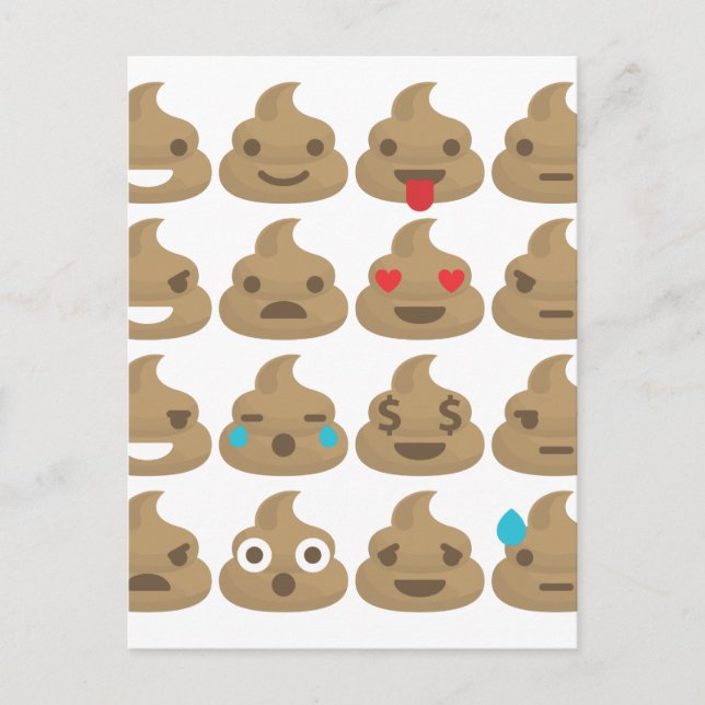 poop emojis vykort (Framsida)