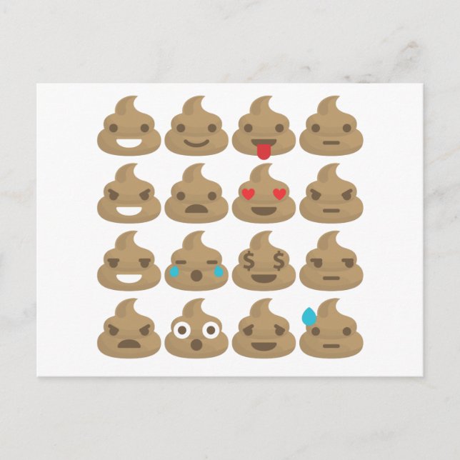 poop emojis vykort (Framsida)
