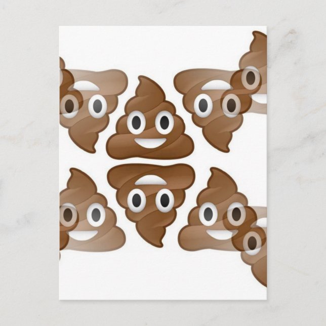 poop emojis vykort (Framsida)