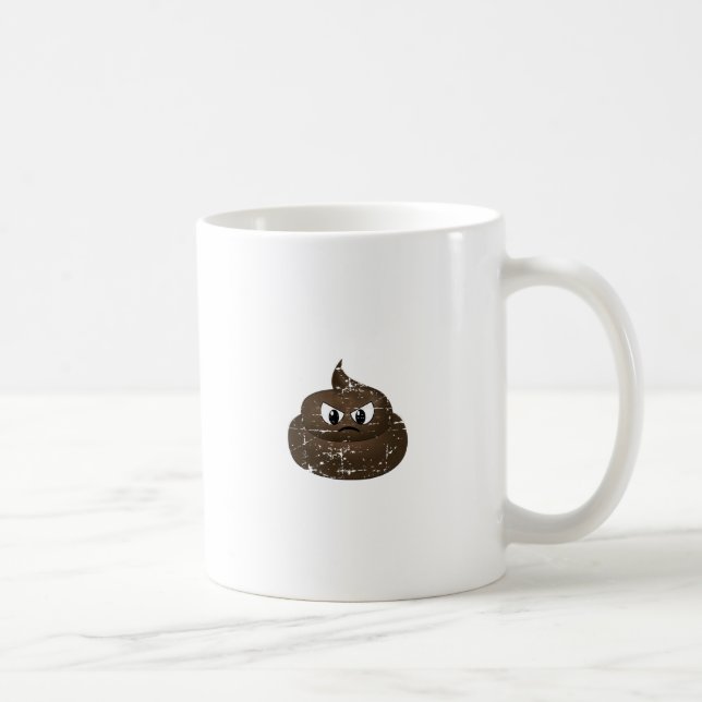Poop för Tecknad av stressad Arg Kaffemugg (Höger)