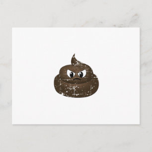 Poop för Tecknad av stressad Arg Vykort