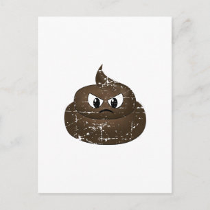 Poop för Tecknad av stressad Arg Vykort
