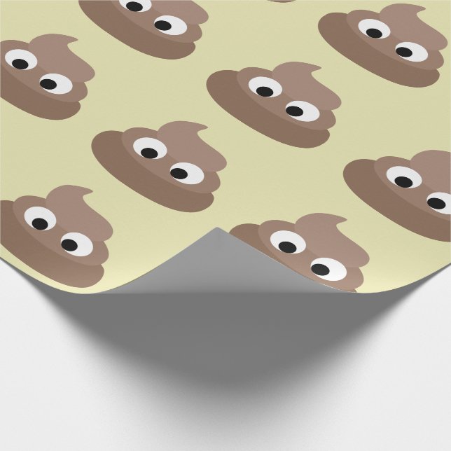 POOP FUNNY Birthday WRAPPING PAPER Presentpapper (Hörn)
