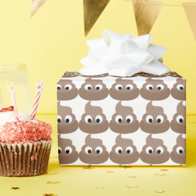 POOP FUNNY BIRTHDAY WRAPPPPING PAPPER PRESENTPAPPER (Födelsedagsfest)