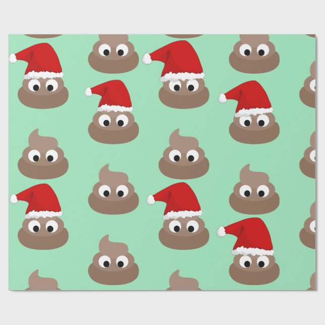 POOP FUNNY CHRISTMAS Wrapping Papper Presentpapper (Platt)