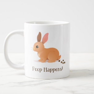 Poop händer....och Bunny-knapp! Jumbo Mugg