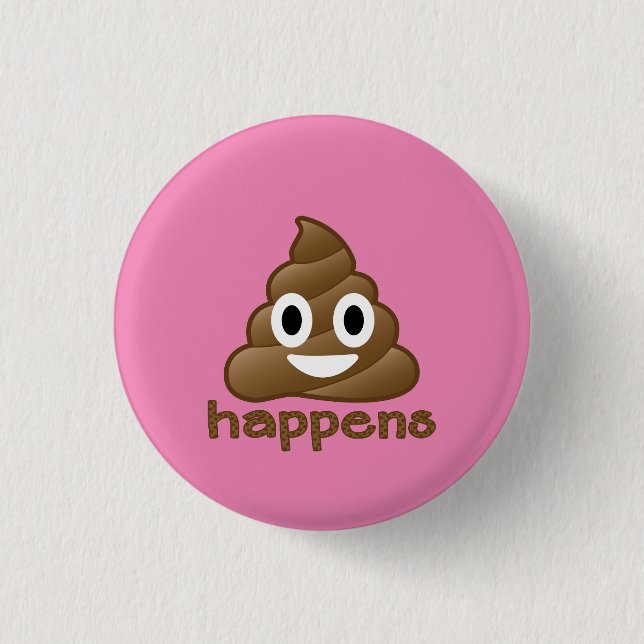 Poop Happens Emoji Knapp (Framsida)