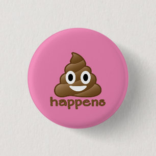 Poop Happens Emoji Knapp