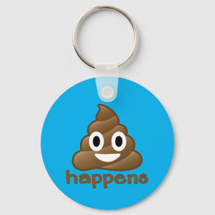 Poop Happens Emoji Nyckelring