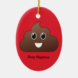 Poop Happens Emoji Ornament
