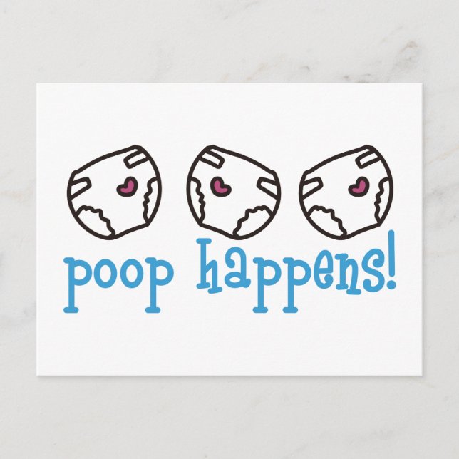 Poop Happens Vykort (Framsida)