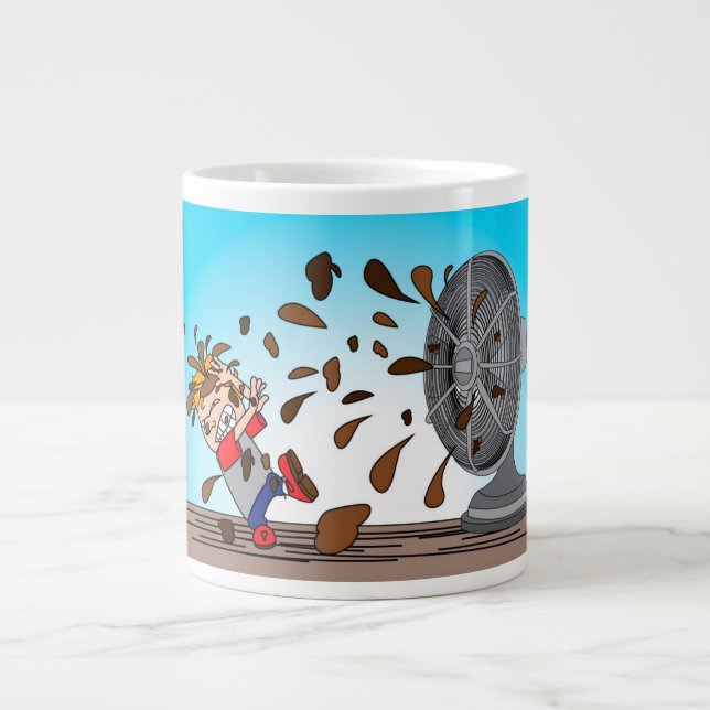 Poop har slåare fläkt jumbo mugg (Framsidan)