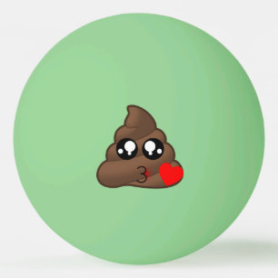 Poop Heart Kärlek Emoji Pingisboll