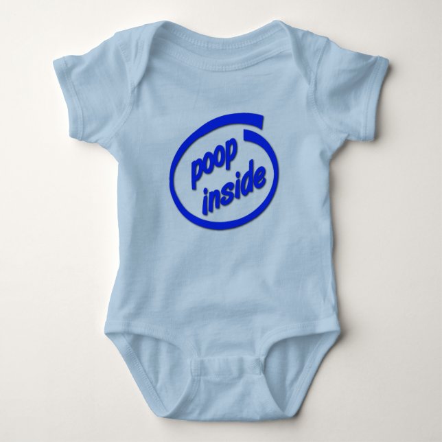 Poop Inside Funny Baby Infant Creeper Romper T Shirt (Framsida)