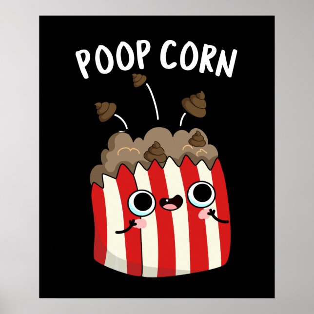 Poop Maj Funny Pop Maj Pun Mörk BG Poster (Framsidan)