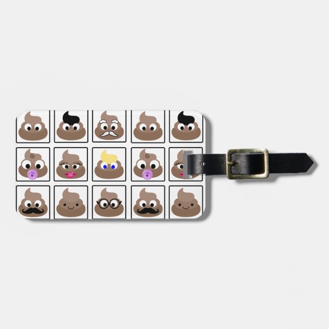 Poop Many Ansikte Bagagebricka (Horisontell Framsida)