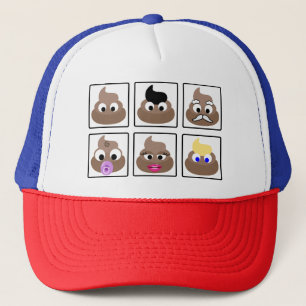 Poop Many Ansikte Keps