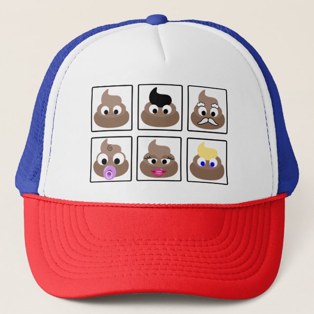 Poop Many Ansikte Keps (Framsida)