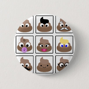 Poop Many Ansikte Knapp