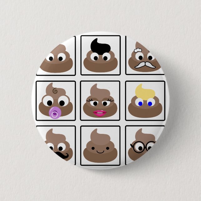 Poop Many Ansikte Knapp (Framsida)
