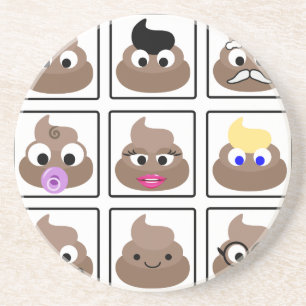 Poop Many Ansikte Underlägg
