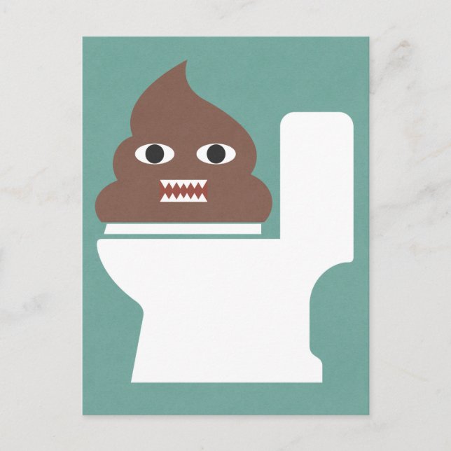 Poop Monster Vykort (Framsida)