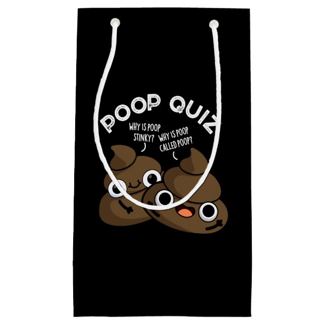 Poop Quiz Funny Poo Pun Mörk BG (Framsidan)
