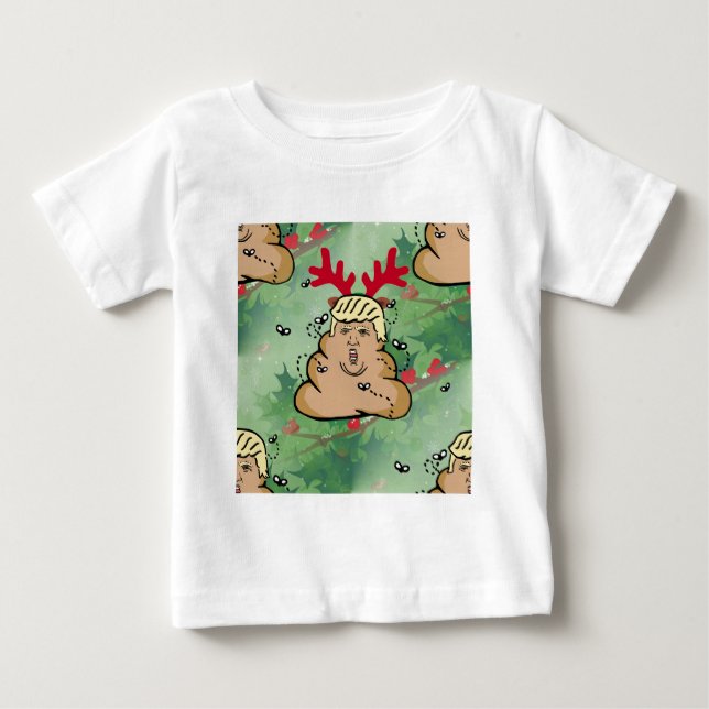 poop reindeer donald trump tröja (Framsida)