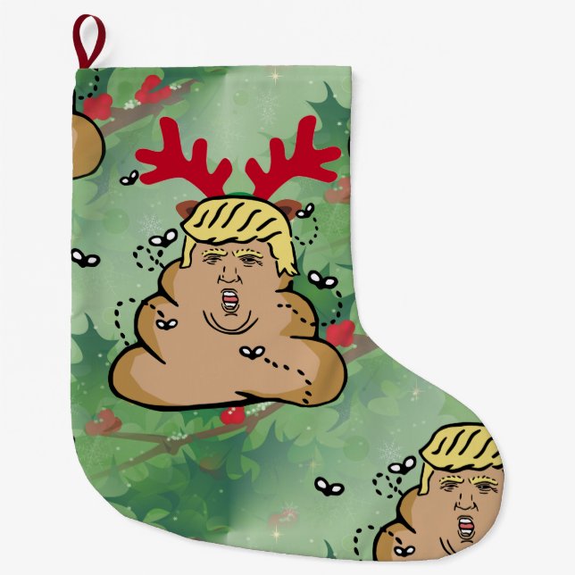 poop reindeer donald trumpump-lagring stor julstrumpa (Framsidan)