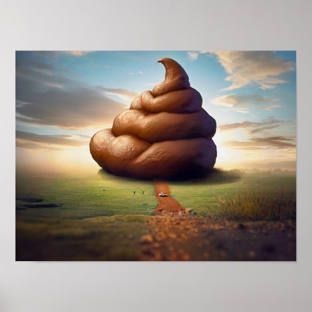 Poop Road Digital Art Poster (Framsidan)