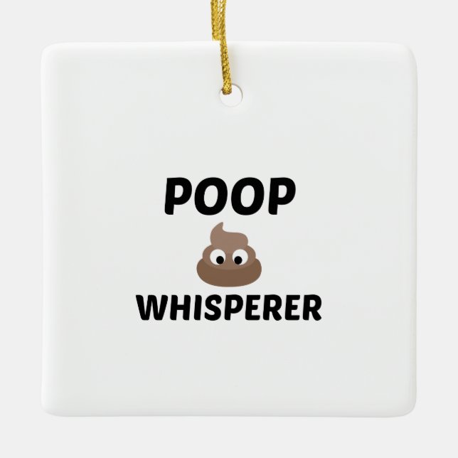 POOP WHISPERER JULGRANSPRYDNAD KERAMIK (Framsida)