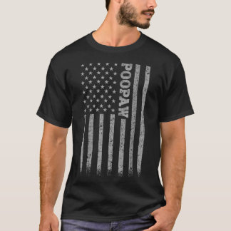 Poopaw American Flagga T Shirt