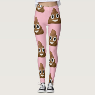 PoopEmoji damasker Leggings