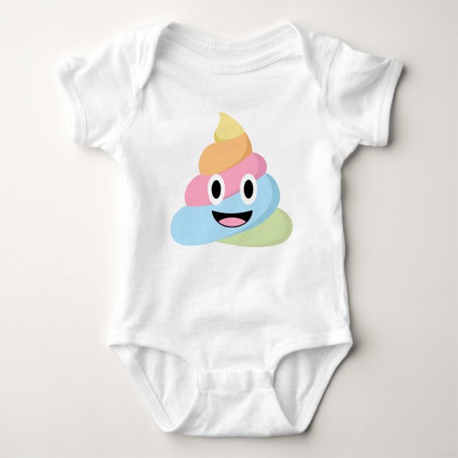 PoopEmoji gulliga roliga Bodysuits & En-Delar T Shirt (Framsida)