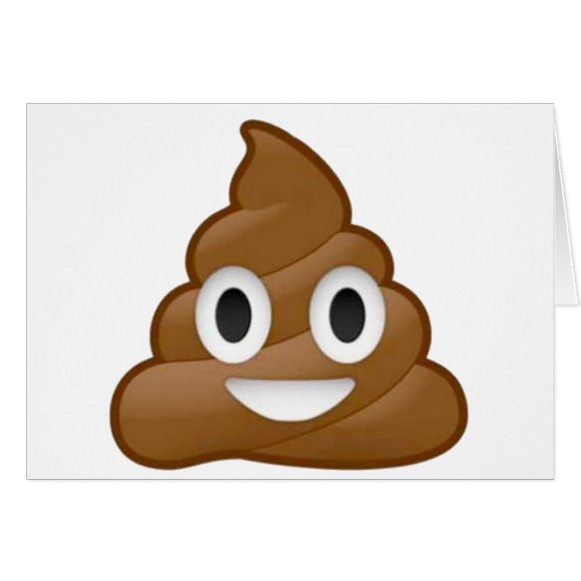 Poopemoji Hälsningskort (Framsidan Horizontal)