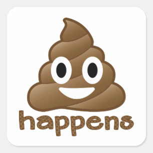 Poopen händer Emoji Fyrkantigt Klistermärke