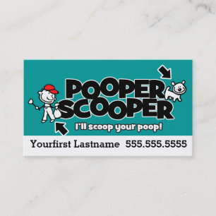 Pooper Scooper.Pet förlorad borttagning. Visitkort