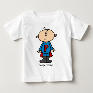 Pooperman baby t-shirt