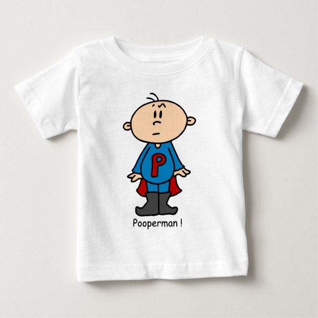 Pooperman baby t-shirt (Framsida)