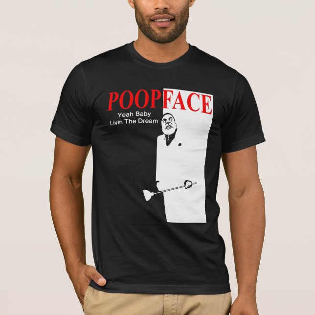 Poopface skjorta t shirt (Framsida)