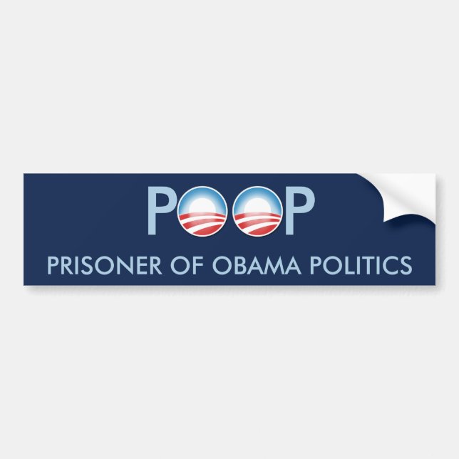POOPfång av Obama politik Bildekal (Framsidan)