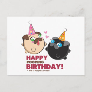 Poopie och Doopie Birthday Vykort