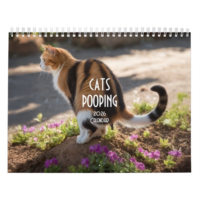 Pooping Cats Calendar 2026 Kalender (Omslag)