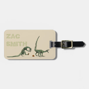 Pooping Dinosaurs Personnalized Bagagebricka