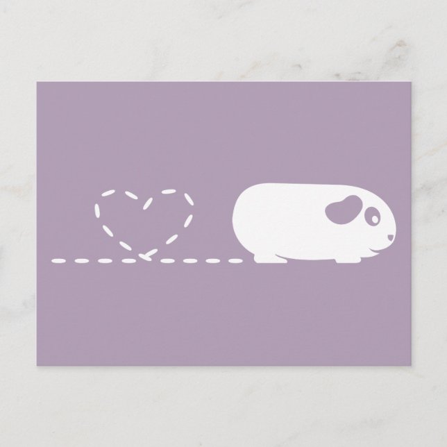 Pooping Heart Guinea Gris vykort (Framsida)