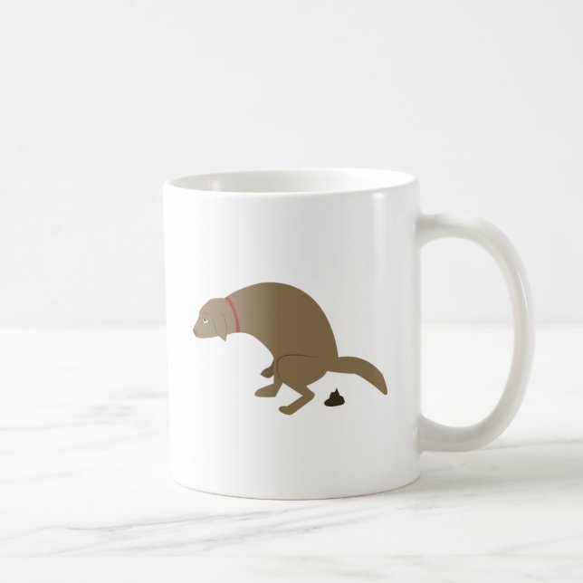 Pooping hund kaffemugg (Höger)