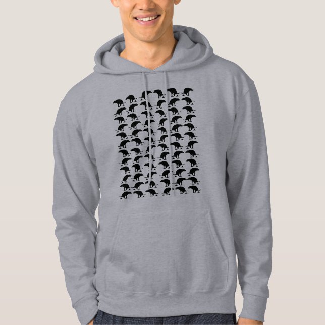 Pooping Hund Mönster Hoodie (Framsida)